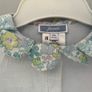 Jacadi Paris baby blue velour all in one with petal detail Sz 3-6 mths very good condition Image 2
