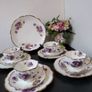 Rare Antique Melba Bone China "Violets" Tea Set Image 2