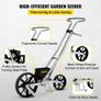 Garden Seeder, Metal Precision Garden Push Seeder With 6 Seed Plates, Walk-Behind Row Crop Planter, Manual Garden Lawn Spreader for Sowing Image 3