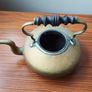 Vintage brass footed tea kettle no lid  height 19cm Image 2