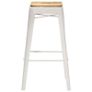 Bar Stools 4 pcs White Solid Mango Wood - Free Delivery Nationwide Image 3
