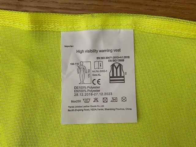 XL High Vis Vest NEW