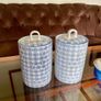 Nicola Spring Hand Printed Kitchen Canisters   Blue and White Image 2