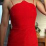 Topshop Red Sexy Laced Minidress; S size Image 3