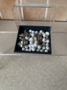 New in Box Rosary Beads Mother of Pearl