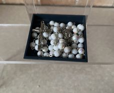 New in Box Rosary Beads Mother of Pearl