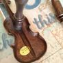 Vintage Andrea by Sadek Brass Violin Wall Hooks (Pair) Image 3