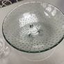 Large Swedish tinted green glass textured  bowl Image 3