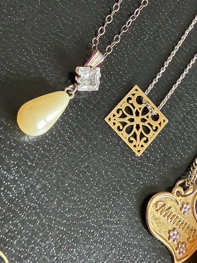 sterling silver necklaces lot