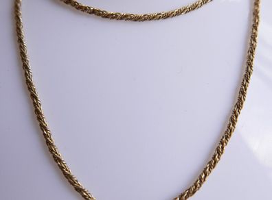 Vintage Solid 9Ct Yellow Gold 375 Rope Chain length 20" - 7g