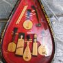 Vintage Chinese Pipa Lute Wall Plaque - Miniature Instruments Decor Image 3