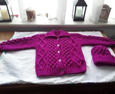 knitted child's cardigan