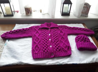 knitted child's cardigan
