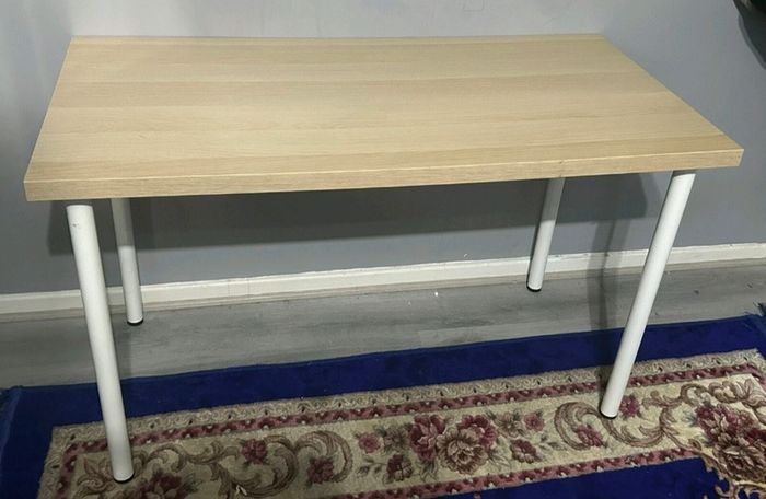 IKEA Linnmon Lagkapten Table Desk, 120 x 60cm, Adils Legs, Oak/Birch