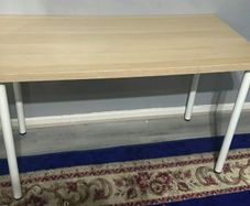 IKEA Linnmon Lagkapten Table Desk, 120 x 60cm, Adils Legs, Oak/Birch