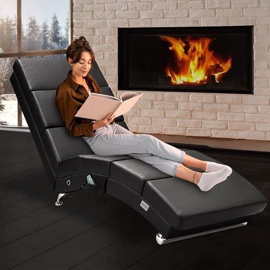 Recliner chair with heating and massage function, ergonomic, living room recliner chair