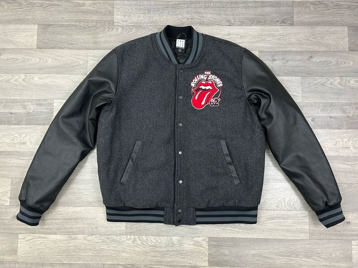 Amplified Rolling Stones Varsity Bomber Jacket Mens Large