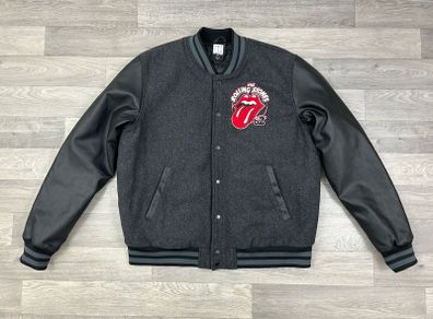 Amplified Rolling Stones Varsity Bomber Jacket Mens Large