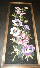Handmade tapestry with flowers