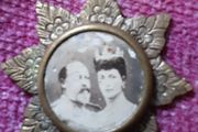 Royal memorabilia, antiqued silver