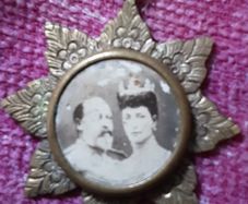 Royal memorabilia, antiqued silver