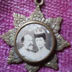 Royal memorabilia, antiqued silver
