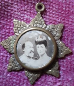 Royal memorabilia, antiqued silver