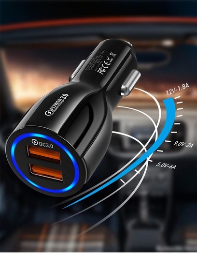 Car Charger USB C Lighter USB Charger, 2 Ports Car Charger Mobile Phone, Quick Charge PD Ports and QC 3.0 Compatible with iPhone13, iPad Samsung Galaxy,Huawei, Xiaomi, Tablet