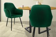 Dining chairs with backrest green