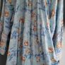 Unsigned sky blue floral floaty boho dress Sz L (Fit 12-14UK) Image 2