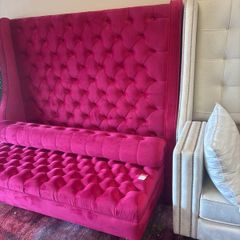 Headboard and bedroom bench