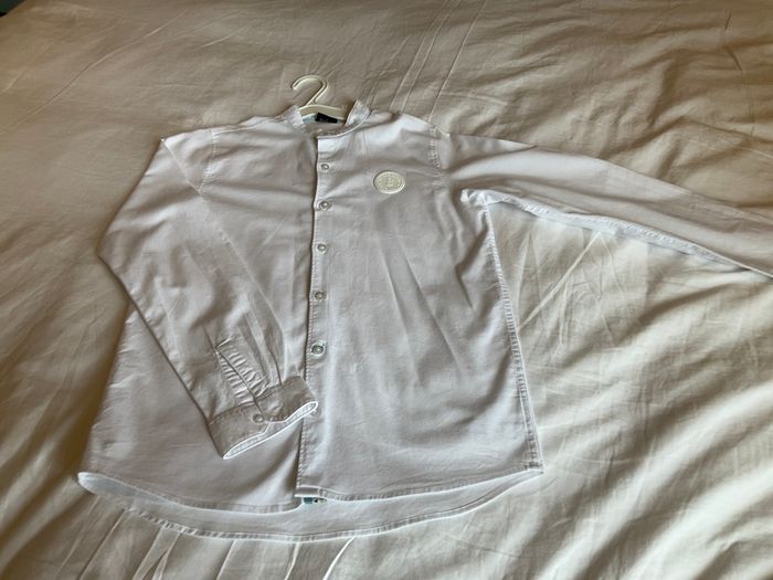 Boys Ted baker crisp white shirt mandarin collarless 10 11 12