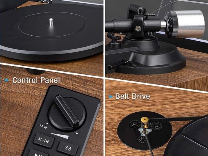 Bluetooth Turntable Hi-Fi System with 36 Watt Bookshelf Speakers, Vinyl Record Player with Magnetic Cartridge (FREE POSTAGE)