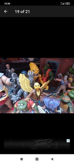 Neca TMNT collection with neca diorama