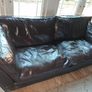 large 2/3 seater Italian leather sofa Image 2