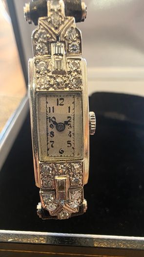 Platinum Art Deco Cocktail Watch