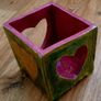 Handmade Ceramic Candle Holder - Heart Glow Design Image 6