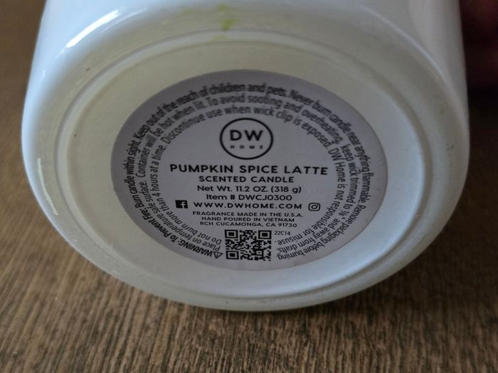 Halloween candle Pumpkin Spice Latte