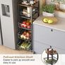 5-Tier Kitchen Storage Trolley, Pull-Out Fruit Basket Stand, Vegetable Storage Rack On Wheelsy, Kitchen tall trolley with Wheels, Chefs Trolle Image 3