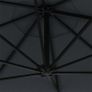 Wall-mounted Parasol with LEDs and Metal Pole 300 cm Anthracite Image 3