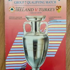 Very Rare 1990 Republic of Ireland v Turkey - European Championship Qualifier Programme