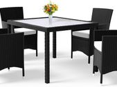 Polyrattan 4+1 seating set, Black