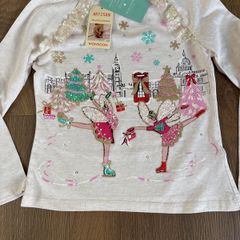 Monsoon Christmas artisan hand embellishment top age 9-10 brand new!