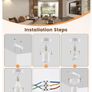Brand New ougres wall lamp with switch white, 2 pack Image 6