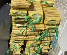 kindling fresh bags 2.50 just made bone dry very neat equal kiln dried timber straight from a sawmill
