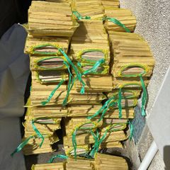 kindling fresh bags 2.50 just made bone dry very neat equal kiln dried timber straight from a sawmill