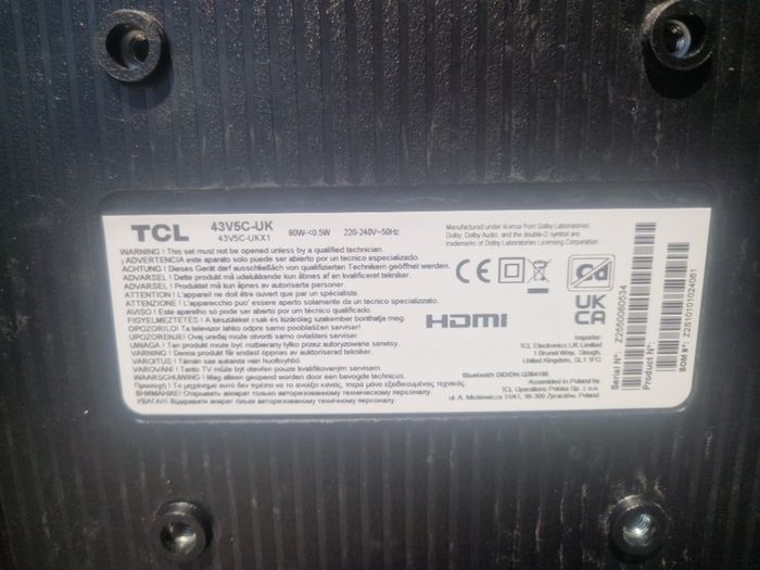 tv tcl 43 inc