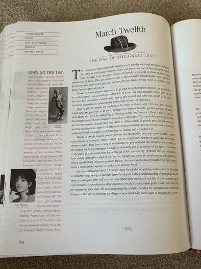Large Rare Book The Secret Language of Birthdays