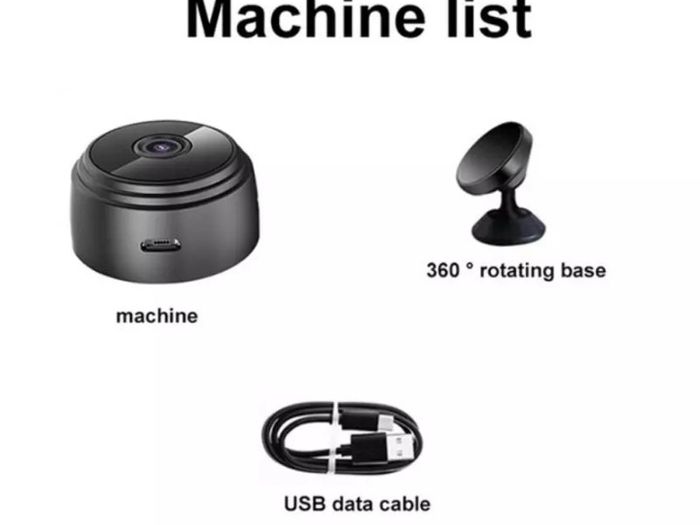 Mini Magnetic Full HD Home Security Camera / Webcam with  Motion Detection, 24h Monitoring, Timer - 1080p, WiFi, IP