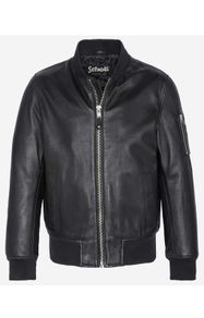 NYC Schott MA-1 Bomber Leather Jacket, Size L